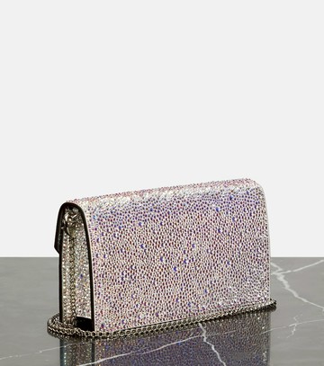 Christian Louboutin Loubi54 embellished leather clutch