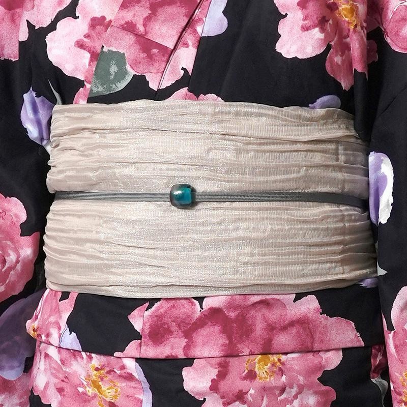 花柄浴衣・帯•帯締めセット あつこせんせい】花柄浴衣と帯