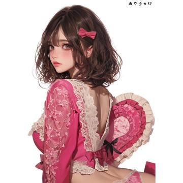 【12月新品6】07-111-0112 人物貼紙 性感情人節女孩