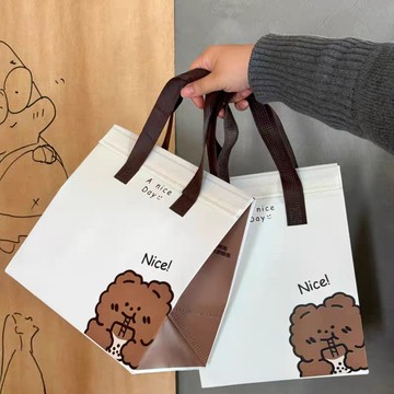 台灣現貨⭐小熊保溫袋 加厚鋁箔保溫袋 小貓保冷袋 加厚保冷袋 手提袋 打包袋 便當袋 奶茶袋 保冰袋 外送袋 蛋糕保冰袋