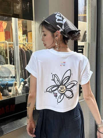 Go Doodle Crop Tee