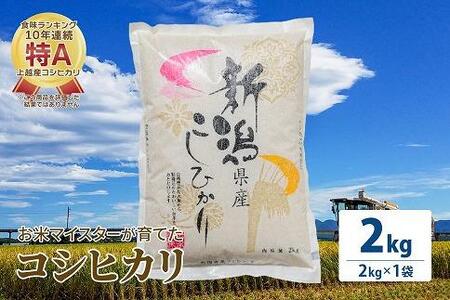 令和5年産 お米マイスターが育てた上越産コシヒカリ2kg(2kg×1) 白米　精米