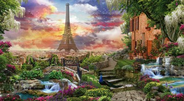 【拼圖貓】HC - 畫作系列-幻境巴黎 PARIS 台灣製 2000片拼圖 2000A-013