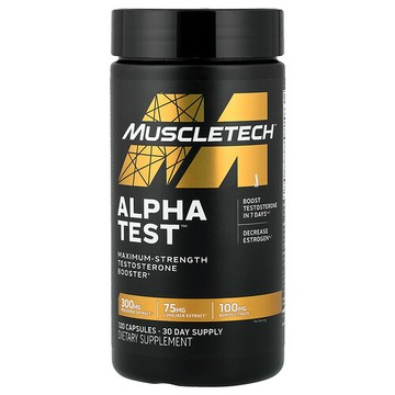 MuscleTech, AlphaTest™，120 粒膠囊
