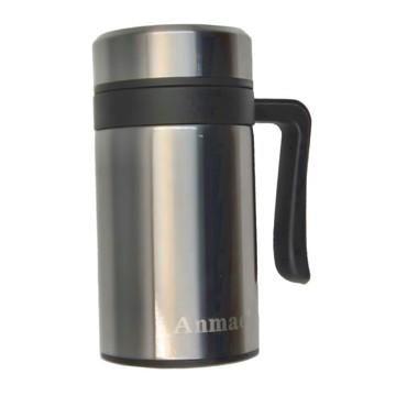 PUSH 普旭 保溫杯 304不鏽鋼+PP 材質 450ML  不鏽鋼色  1個