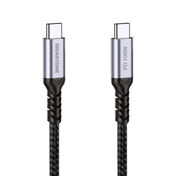 GIGASTONE 立達 100W USB-C to USB-C Gen2 充電傳輸線 CC-7800B 10Gbps 傳輸速度  1.5m  黑色  1個