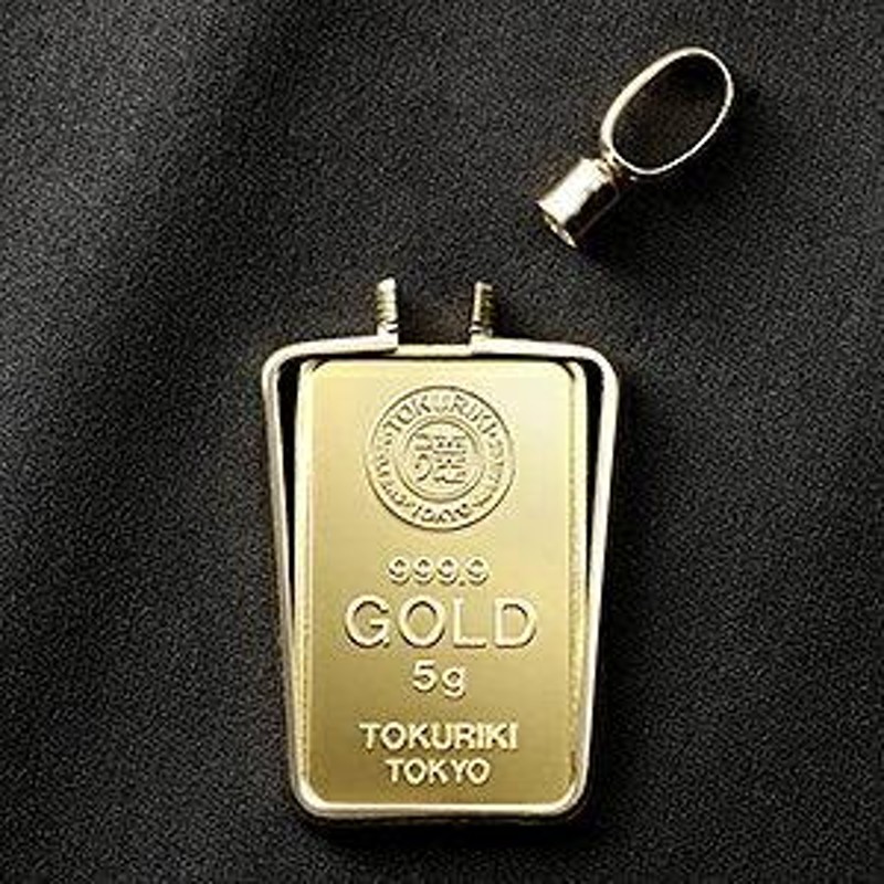 K24 純金 インゴット 5g 18金枠付き 999.9 流通品 着脱可能 徳力