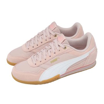 Puma 休閒鞋 Bella Donna Nylon 女鞋 粉紅 白 麂皮 復古 膠底 403554-03