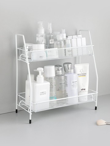 北歐ins桌面化妝品收納架鐵藝多層廚房整理儲物架宿舍神器置物架