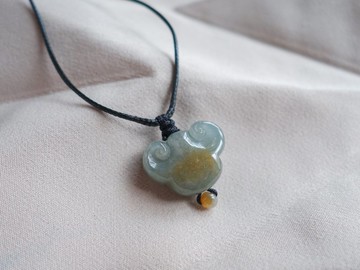 元寶橙光天然翡翠項鍊・緬甸玉・天然石・珊瑚玉