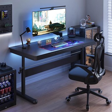 免運 開立發票   可升降電腦桌臺式電競桌家用臥室書桌辦公桌網紅游戲可調節工作臺 快速出貨