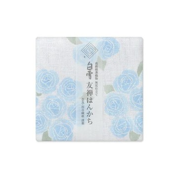 京友禪染手帕 / 玫瑰 藍色