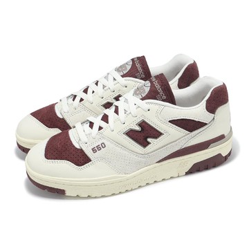 休閒鞋 550 男鞋 女鞋 米白 酒紅 皮革 復古 情侶鞋 NB BB550LEZ-D
