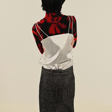 【NaSuBi Vintage】雙重肩帶緞面古著上衣