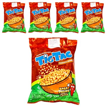 Dua Kelinci Tic Tac 餅乾球 辣味 80g 木薯點心  5包