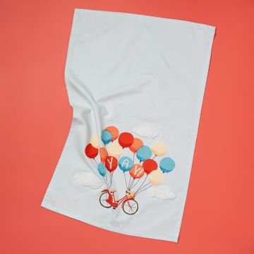 《danica》Jubilee純棉擦拭布-奇蹟單車71x46cm-- 廚房抹布 清潔布 擦拭布 茶巾