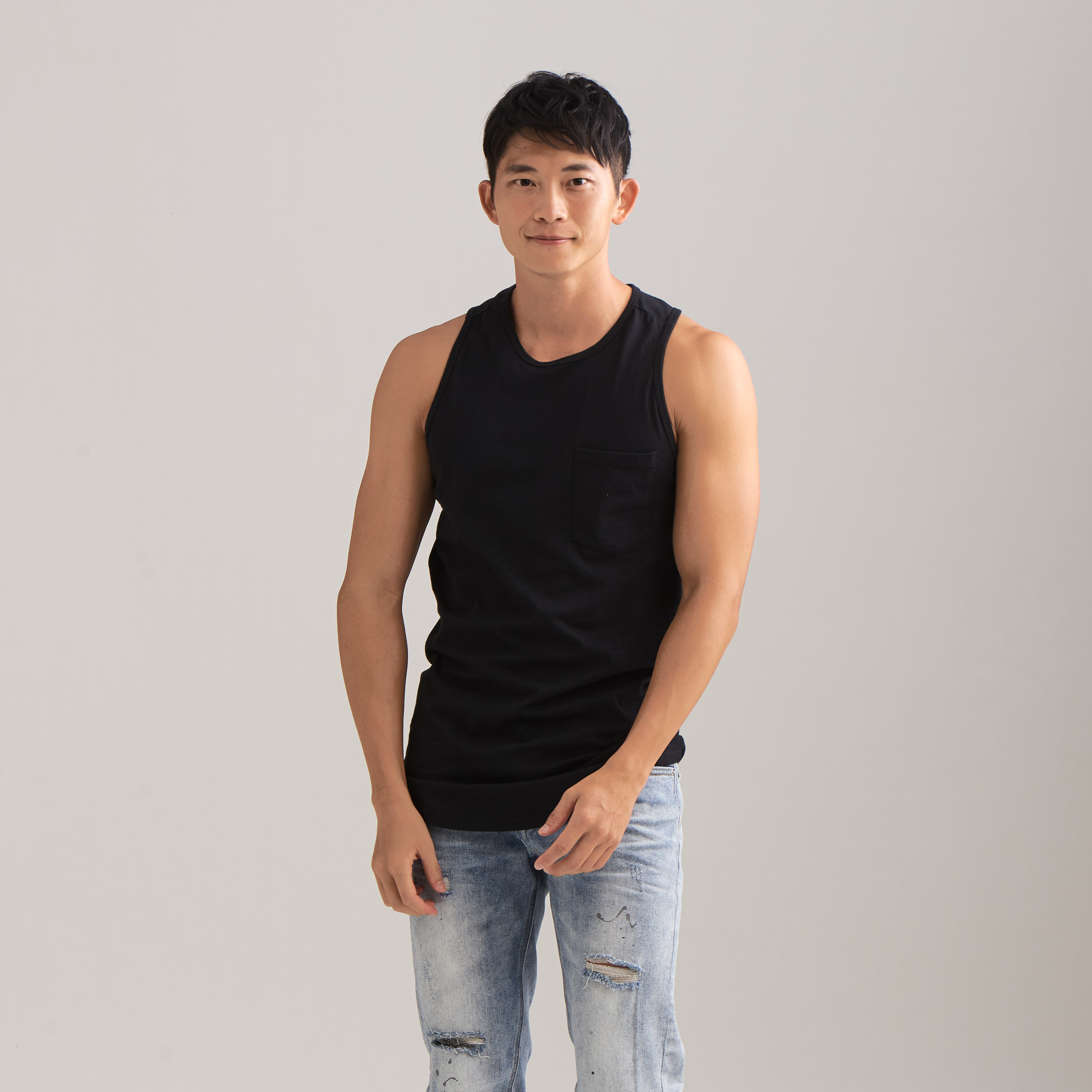｜伊森｜圓弧下擺 長版運動背心 ETHAN