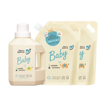 KU.KU 清除新冠&腸 病毒嬰兒洗衣精罐裝1200ml+補充包1100mlx2(特調寶寶香/特調鼠尾草)