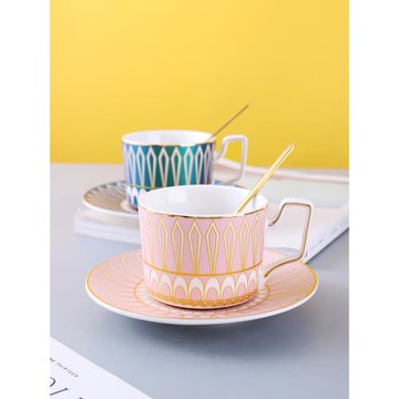 歐式小奢華咖啡杯碟勺套裝高檔下午茶茶具輕奢高顏值家用精致杯子
