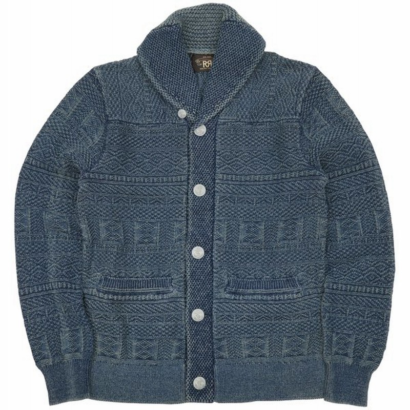 ダブルアールエル Rrl 本藍染め インディゴ ガーンジー コットン カーディガン メンズ Indigo Cotton Guernsey Shawl Cardigan 通販 Lineポイント最大0 5 Get Lineショッピング