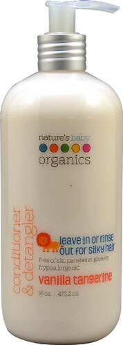 Nature's Baby Organics Conditioner and Detangler Vanilla Tangerine 16 fl oz