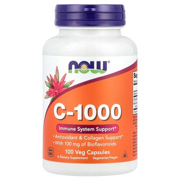 NOW Foods, 維生素 C-1000，100 粒素食膠囊