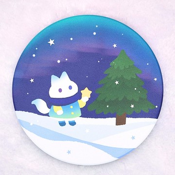 十二月的冬宴 插畫陶瓷吸水杯墊 禮物