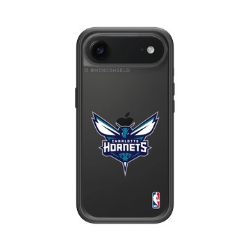 iPhone Air Mod NX -邊框背蓋組合 (相機按鈕) 黑 - NBA - Logo-夏洛特黃蜂 Charlotte Hornets