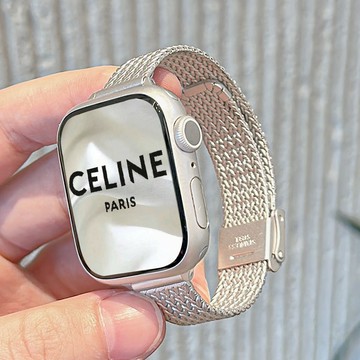細網卡扣 蘋果手錶帶 適用於 Apple Watch 10 9 8 7 6 SE 5 10代 42mm 45mm 錶帶