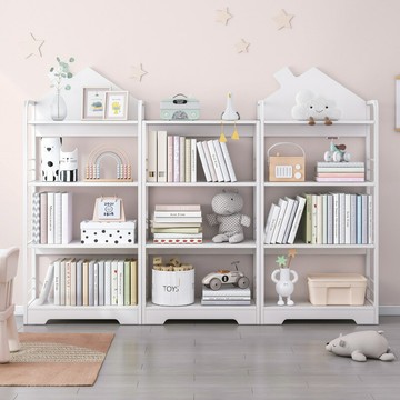 APP下單享點數9% 書架落地多層鐵藝客廳置物架學生房間儲物繪本玩具收納架書柜