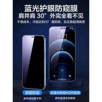 適用iPhone12鋼化膜蘋果12ProMax全屏覆蓋12Pro防窺膜Mini手機貼膜ip12防偷窺十二max防指紋藍光屏幕蘋12防摔