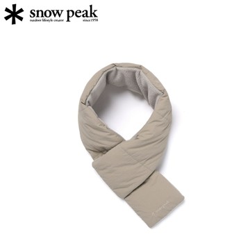 【Snow Peak (韓系) 日本 Land 輕量鋪棉圍巾《霧灰》】S25WUTWA12/圍脖/保暖脖子