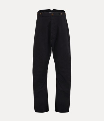 Vivienne Westwood Buckle Back Trousers Cotton Twill Black 50 Men