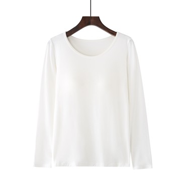 莫代爾柔軟涼感長袖Bra T-白色