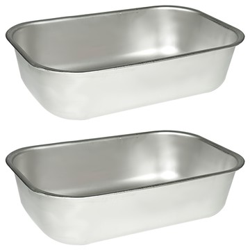 中深304不鏽鋼多用途保鮮烤盤/烤模 台灣製  19.6 x 12 x 4.6cm  2個