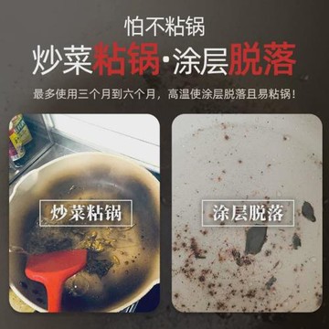 麥飯石炒鍋不粘鍋輕油煙平底鍋家用炒菜鍋雞蛋煎魚煎鍋通用爐灶