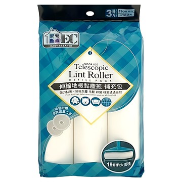 家簡塵除 伸縮地板黏塵拖 補充包 3捲入 靜電吸附 黏塵不黏地板  19cm  1包