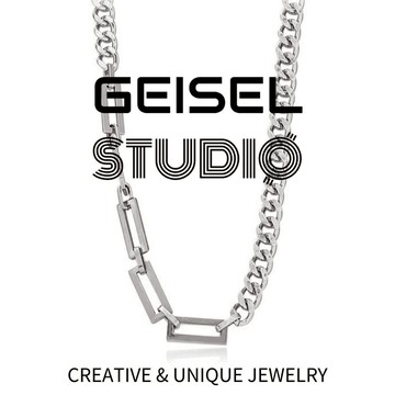 【GEISEL】個性疊戴拼接項鍊 冷感項鍊 嘻哈項鍊 中性項鍊 潮款鈦鋼項鍊 男生項鍊 不鏽鋼項鍊(B-019)