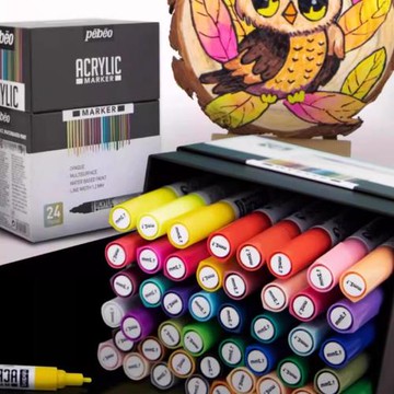 貝碧歐丙烯馬克筆12色套裝48色盒裝學生專業美術繪畫專用水性畫筆