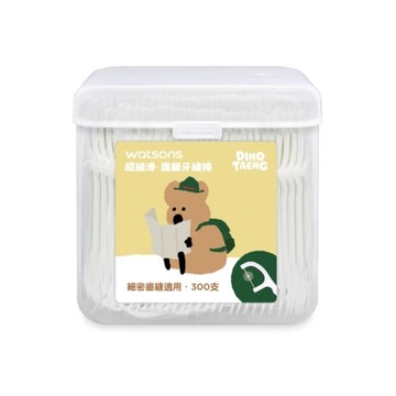 屈臣氏超細滑護齦牙線棒300支-黃(呆萌町聯名版)