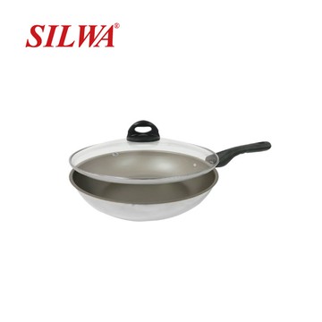 【台中新光-西華】厚釜不銹鋼平底鍋28cm(加蓋)