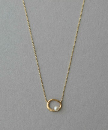 [bijoux] ete K18YG 珍珠圈形項鍊 | 項鍊  送禮 情人節 [Rakuten Fashion]