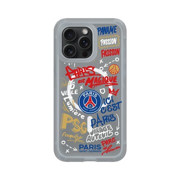 iPhone 15 Pro Max AirX 流變灰 - PSG - Paris Saint-Germain - 塗鴉風
