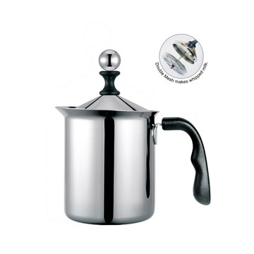 [寶馬牌 電木柄雙層奶泡器 800cc] HK-S-08-800-D