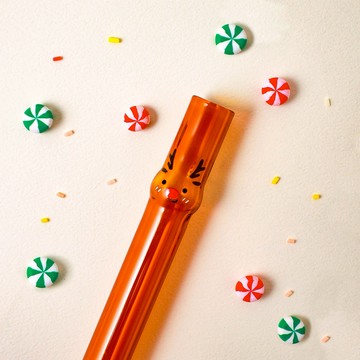 【好玻GOODGLAS】麋鹿造型玻璃吸管  ✦雙12慶/指定商品單件12% off✦