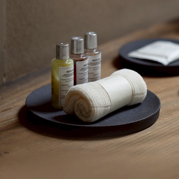 砂岩圓形置物托盤-L-多色可選 沙黑