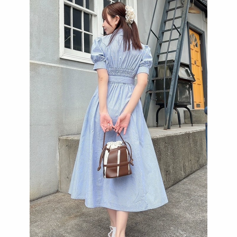 dazzlin POLO コルセットスウィッチングシャツワンピース セール】【POLOBCSコラボ】コルセットスウィッチングシャツ