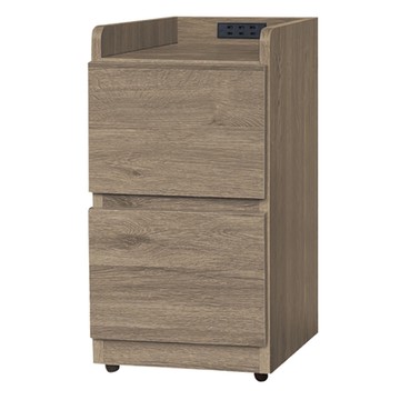 文創集 包格斯1尺二抽低收納櫃(四色可選)-30x40x60cm免組