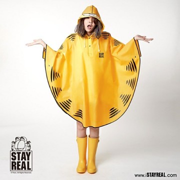 強強滾生活 Stay real 披風式雨衣 加菲貓 限量 絕版 斗篷式 風衣 雨衣