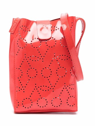 Bonpoint - cherry-motif perforated shoulder bag - kids - Bos Taurus - One Size - Red